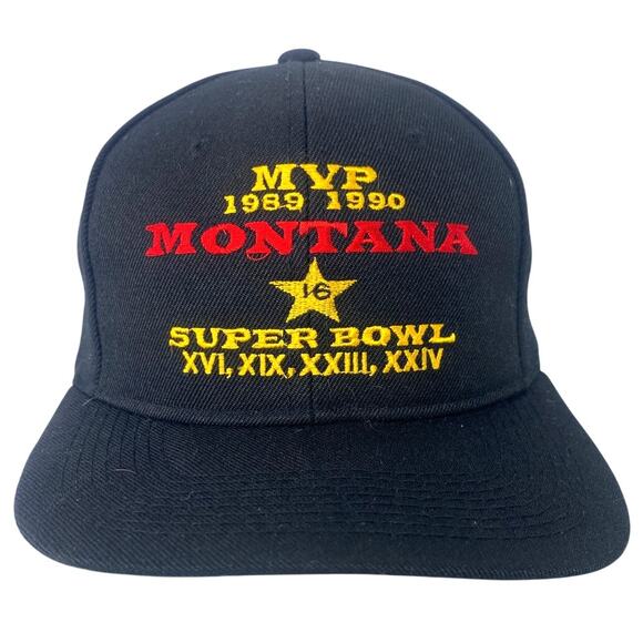 Vtg 90s LA Gear Joe Montana Super Bowl Champion MVP Hat San Francisco 49ers - Picture 1 of 7